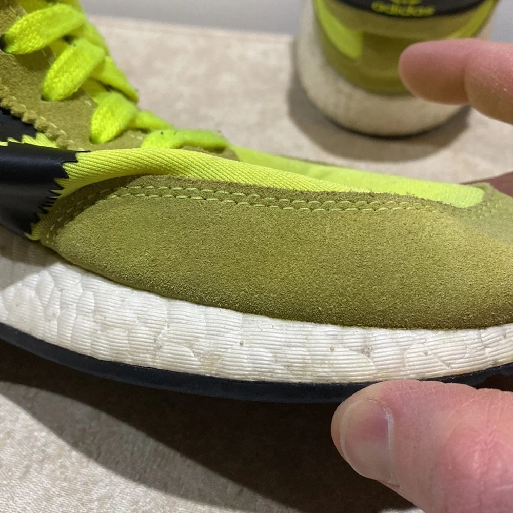 Adidas Iniki UltraBoost Solar Yellow Sneakers Size 9